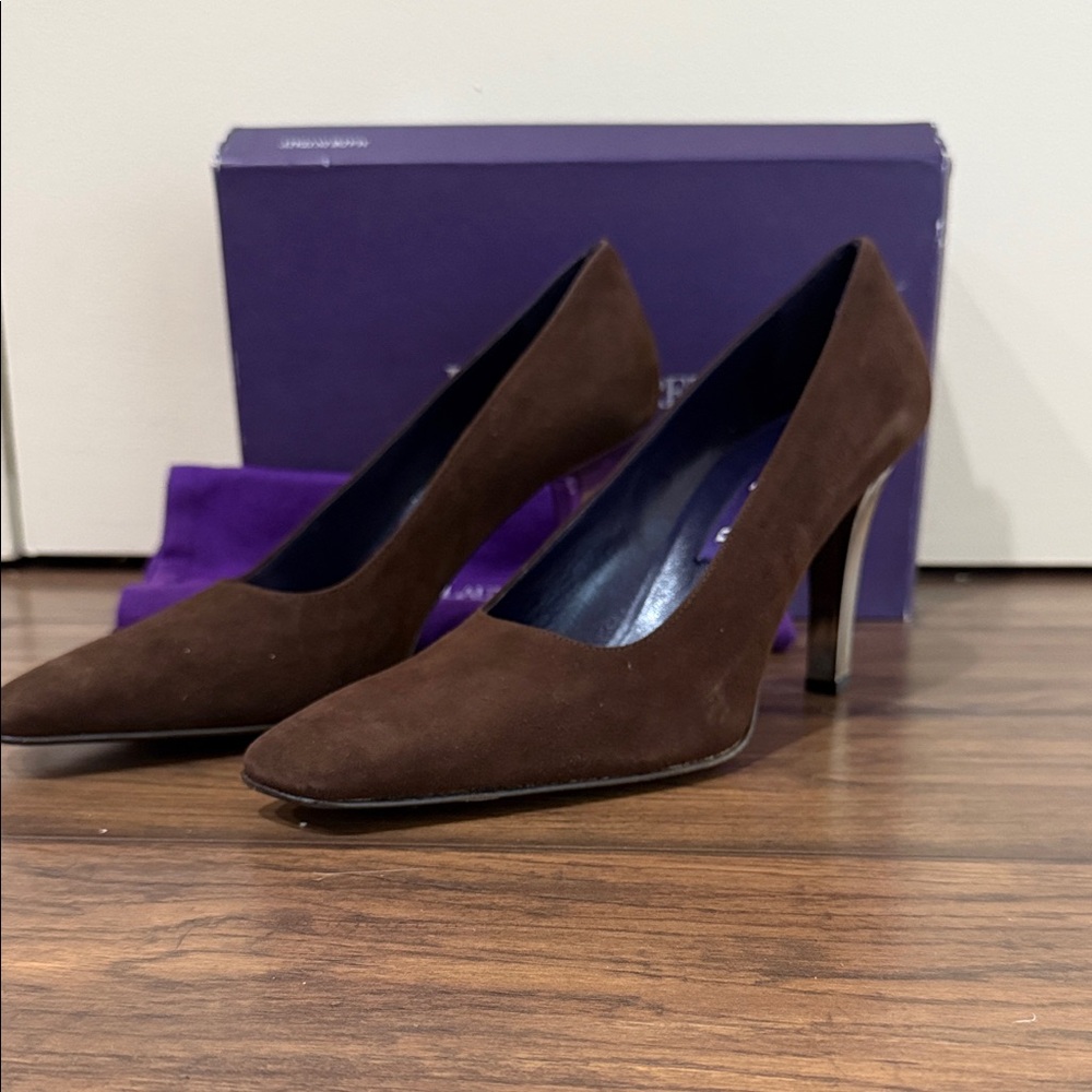 Ralph Lauren Purple Label Chocolate Brown Heels